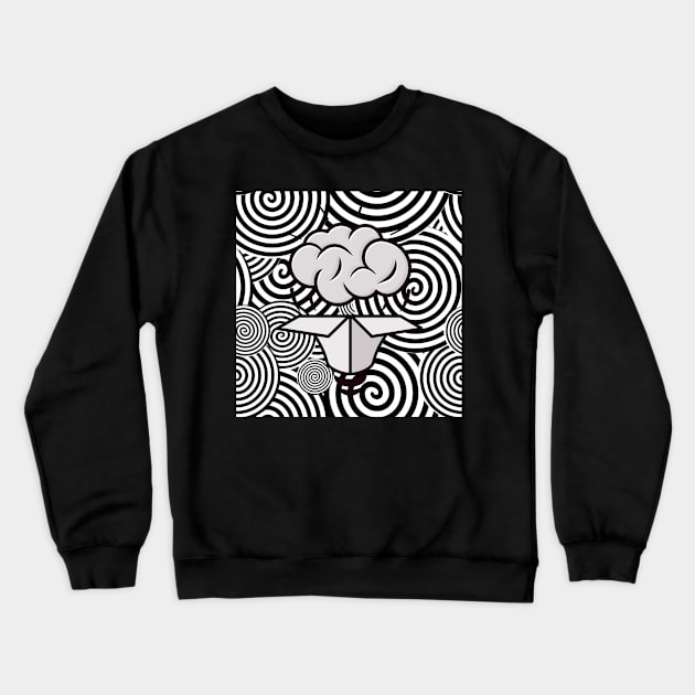 Unboxed Mind Optical Illusion Crewneck Sweatshirt by Unboxed Mind of J.A.Y LLC 